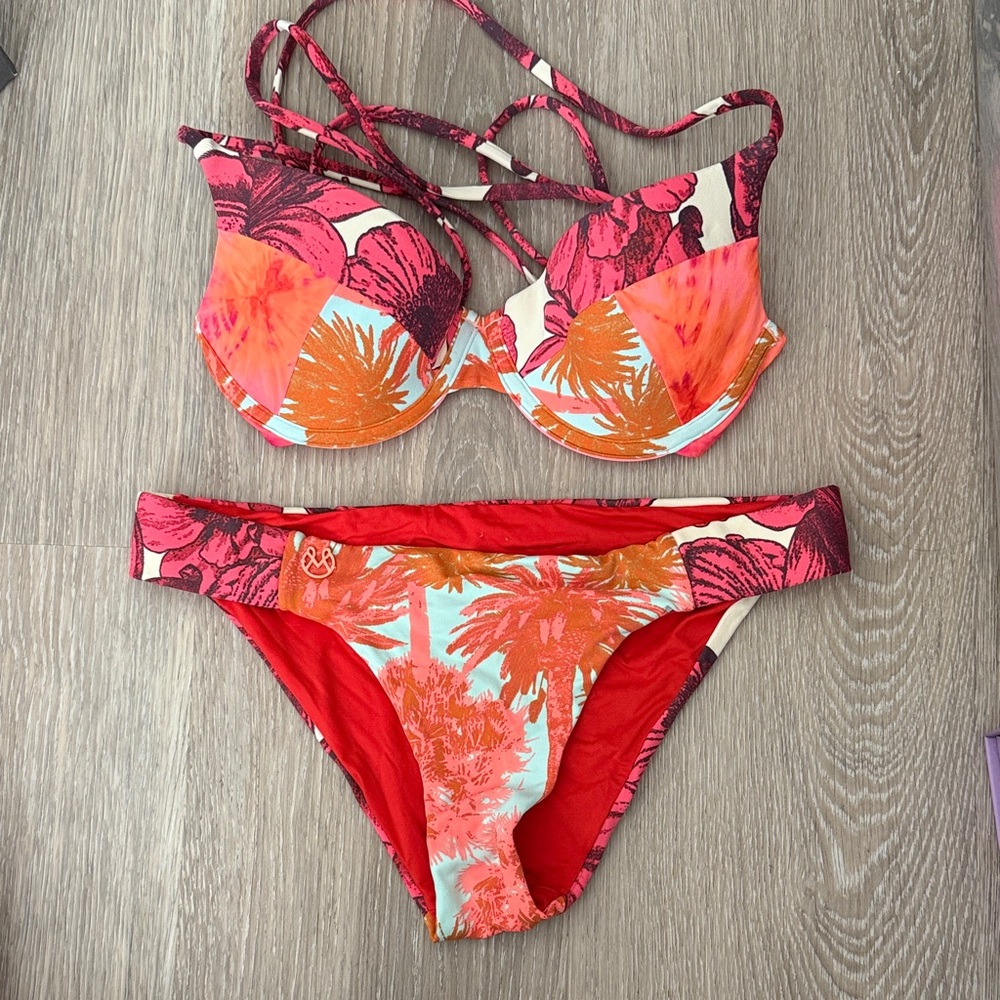 Maaji Vibrant Tropical Floral Bikini Set